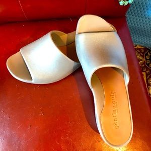 Brand New !Gentle souls silver grey sandals